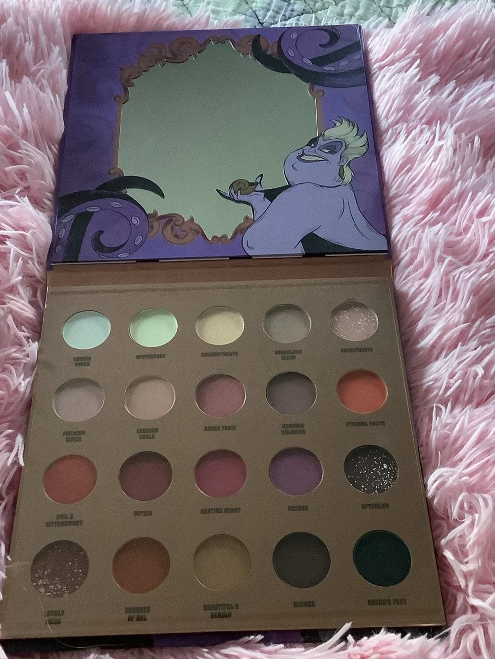 New Disney Villains Eyeshadow Palette — Purple and Gold Artwork